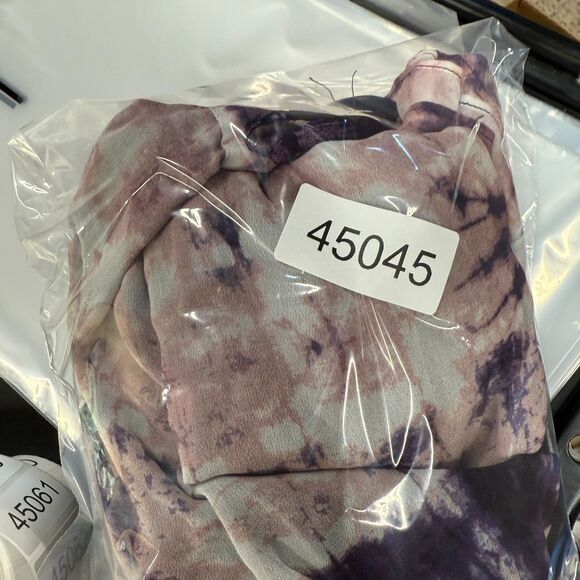 Lavender Brown Dress Women S Small Black Colorblock Sheath Short Tasseled V-Neck - Picture 7 of 7